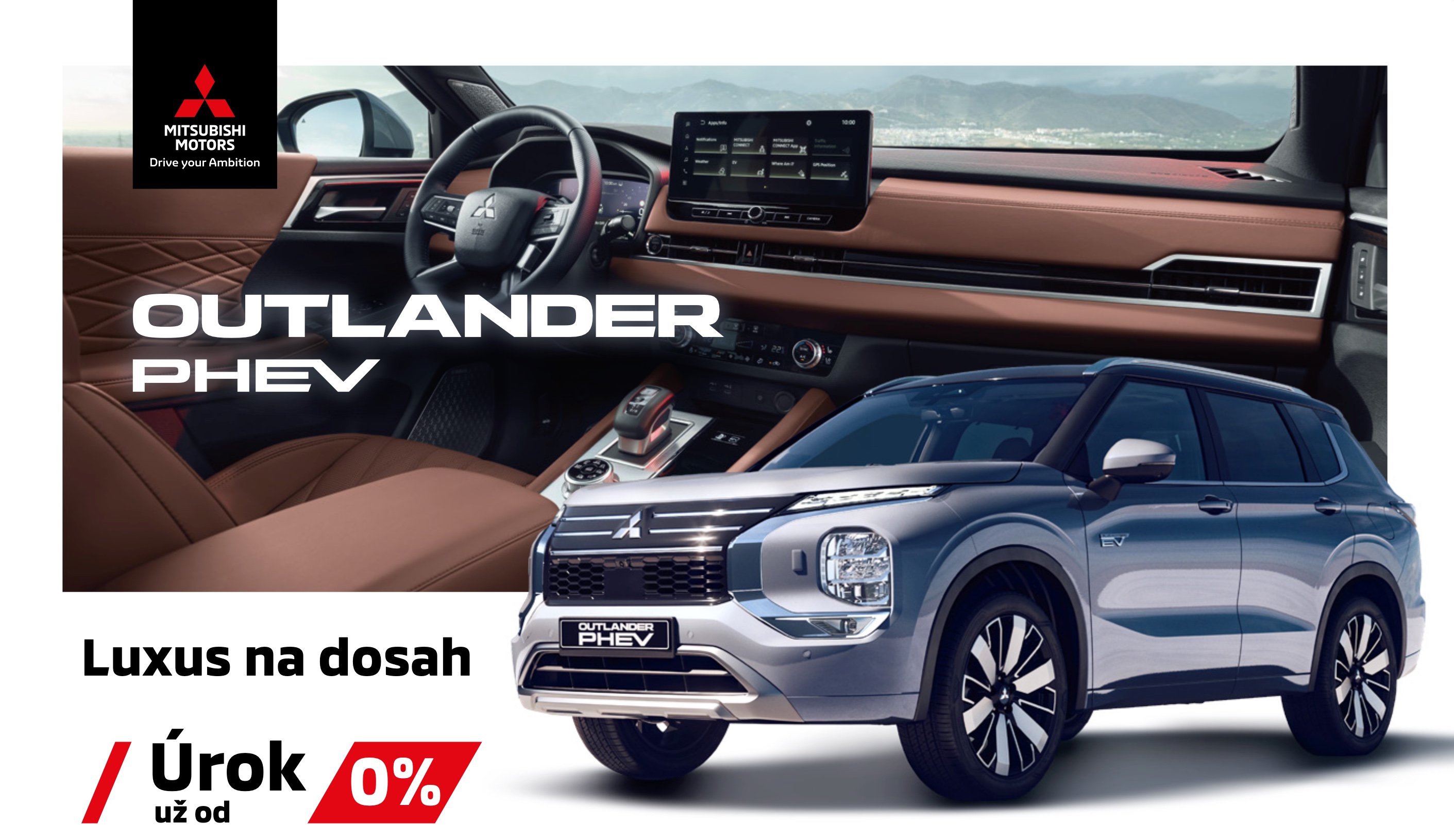Mitsubishi Outlander PHEV - priestranné SUV s plug-in hybridným pohonom a 4x4 S-AWC